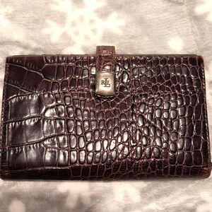 Ralph Lauren Vintage Crocodile Embossed Wallet, See Pics, GVC